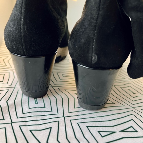 Robert Clergerie Black Suede Sock Boots - Picture 7 of 8